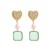 geometry brief love gift square diamond earring lady earrings