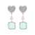 geometry brief love gift square diamond earring lady earrings