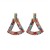 silver diamond geometry triangle hollow earrings brief high all-Purpose ear stud Earring