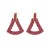 silver diamond geometry triangle hollow earrings brief high all-Purpose ear stud Earring