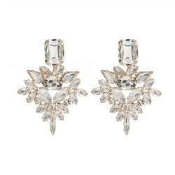 trend diamond fully-jewelled earrings occidental style exaggerating Earring wo..