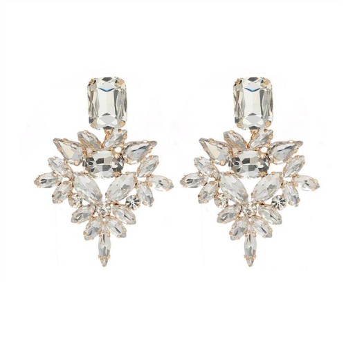 trend diamond fully-jewelled earrings occidental style exaggerating Earring woman luxurious