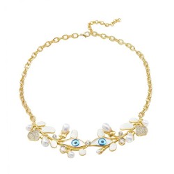 diamond flowers eyes necklace clavicle chain samll fashion high eyes
