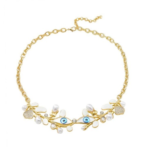 diamond flowers eyes necklace clavicle chain samll fashion high eyes