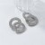 Round earrings high fashion temperament Rhinestone Earring womanearrings
