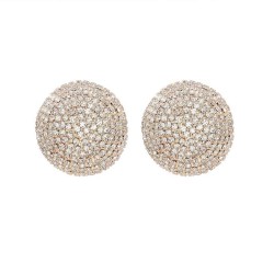 occidental style fashion pellet ear stud woman personality Rhinestone geometry..