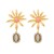 Metal chrysanthemum Rhinestone pendant temperament exaggerating lady earrings occidental style earring