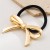 Korean style fashion brief bow Metal rope personality high sweet temperament circle head rope woman