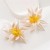 temperament Double layer flowers ear stud color resin exaggerating earrings Bohemian style silver Earring woman