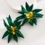 temperament Double layer flowers ear stud color resin exaggerating earrings Bohemian style silver Earring woman