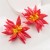 temperament Double layer flowers ear stud color resin exaggerating earrings Bohemian style silver Earring woman