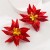 temperament Double layer flowers ear stud color resin exaggerating earrings Bohemian style silver Earring woman