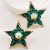 occidental style Alloy diamond Five-pointed star earrings woman exaggerating fully-jewelled high