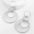 occidental style exaggerating big circle earrings brief hollow silver ear stud all-Purpose high Earring