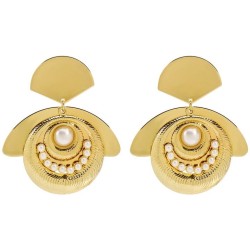 E occidental style trend personality Metal wind earrings woman  temperament mo..