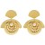 E occidental style trend personality Metal wind earrings woman  temperament mosaic Pearl creative all-Purpose Ea