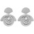 E occidental style trend personality Metal wind earrings woman  temperament mosaic Pearl creative all-Purpose Ea
