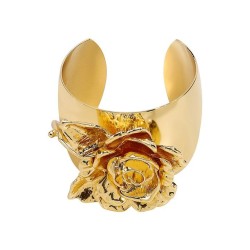 occidental style flowers Metal surface opening bangle  samll personality width