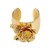 occidental style flowers Metal surface opening bangle  samll personality width