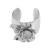 occidental style flowers Metal surface opening bangle  samll personality width