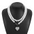 sweetI wind belt bow love Pearl necklace woman  samll clavicle chain