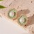 retro diamond imitate Pearl leaf silver ear stud fashion brief samll temperament high earrings wo