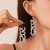 new creative diamond digit tassel silver earrings personality high temperament Earring wo