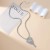 occidental style Rhinestone love sweater chain long necklace high pendant fashion Peach heart necklace