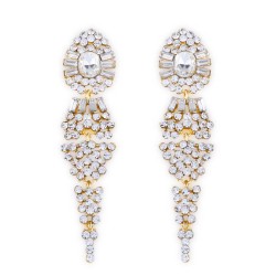 occidental style brief tassel drop earrings woman crystal Earring earringern