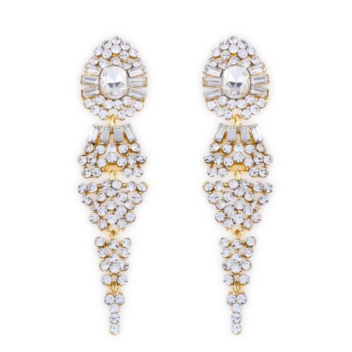 occidental style brief tassel drop earrings woman crystal Earring earringern