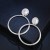 occidental style earrings woman high crystal circle Earring earringerm