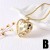 love Peach heart surface pendant necklace gilded heart-shaped zircon clavicle chainnkb