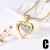 love Peach heart surface pendant necklace gilded heart-shaped zircon clavicle chainnkb