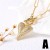 occidental style love Peach heart heart-shaped pendant necklace zircon drop sweater chainnky