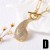 occidental style love Peach heart heart-shaped pendant necklace zircon drop sweater chainnky