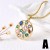 (A)occidental style love drop pendant necklace gilded color Five-pointed star clavicle chainnkw