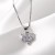  love heart-shaped pendant necklace woman gilded zircon clavicle chainnkw