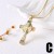  cross pendant necklace occidental style retro gilded zircon clavicle chainnkw