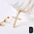  cross pendant necklace occidental style retro gilded zircon clavicle chainnkw