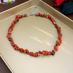  eyes Shells beads necklace high Autumn and Winter sweater chain retro natural..