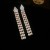 silver zircon triangle tassel earrings high occidental style samll exaggerating ear stud woman fa