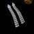 silver zircon triangle tassel earrings high occidental style samll exaggerating ear stud woman fa