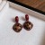 silver leopard ear stud woman brief autumn Winter retro samll all-Purpose earrings high E