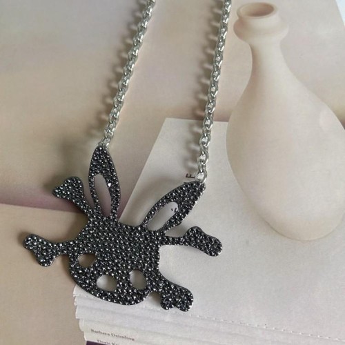 rabbit skull pendant necklace punk sweater chain temperament clavicle chain man woman