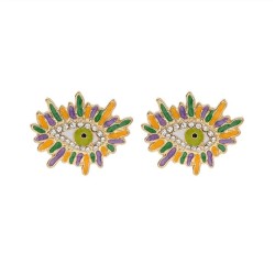 samll all-Purpose diamond eyes ear stud retro personality eyes earrings