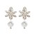 lady snowflake diamond Pearl pendant earrings high temperament earring Earring