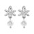 lady snowflake diamond Pearl pendant earrings high temperament earring Earring
