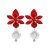 lady snowflake diamond Pearl pendant earrings high temperament earring Earring
