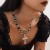 occidental style punk cross pendant necklace woman  personality Metal Rivet imitate Pearl clavicle