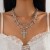 occidental style punk cross pendant necklace woman  personality Metal Rivet imitate Pearl clavicle